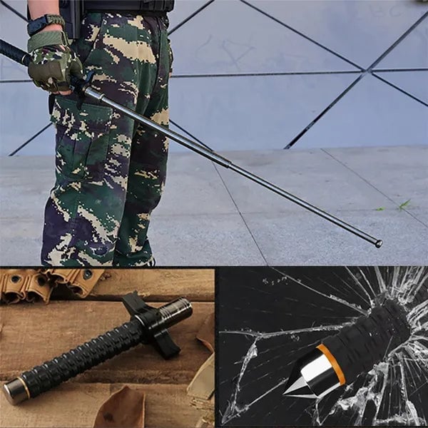 SOLID MULTIFUNCTIONAL FOLDABLE TELESCOPIC STICK SELF DEFENSE