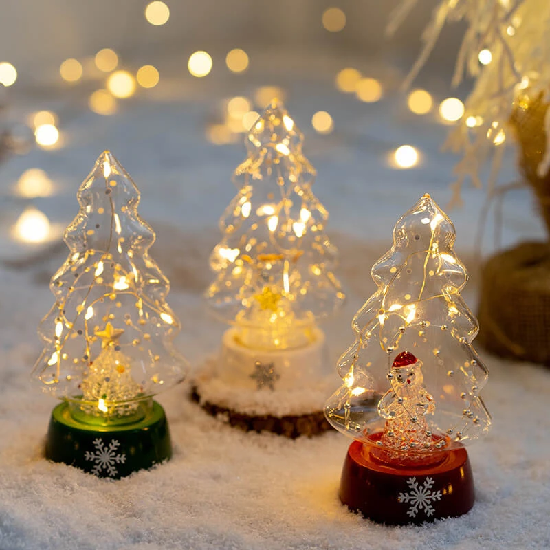 Christmas Tree Glass Decoration Night Light