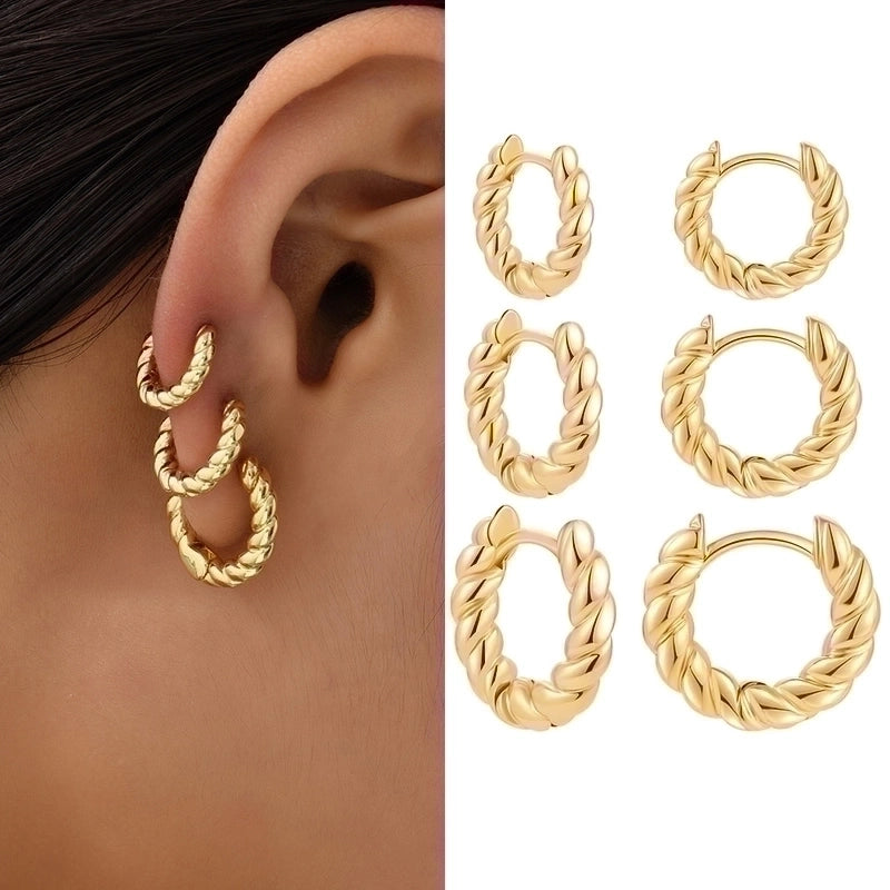 1 Pair Minimalist Heart Shape Plating Copper Earrings