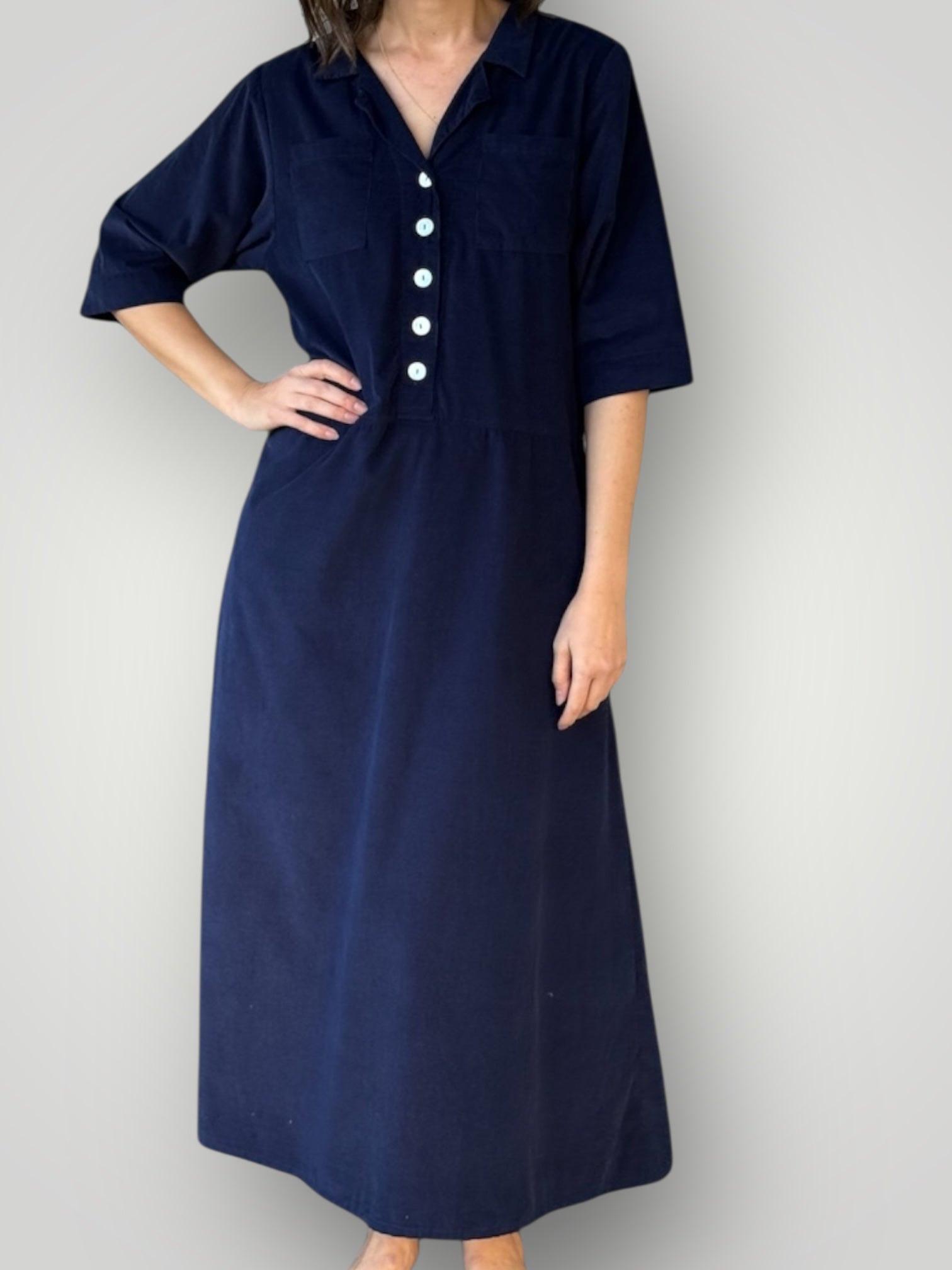 bridget dress - indigo cord