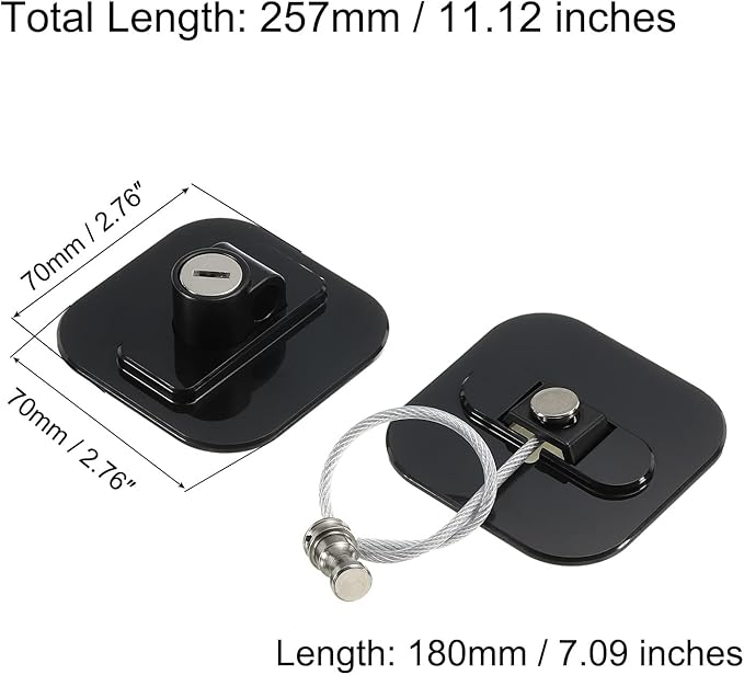 ADHESIVE REFRIGERATOR LOCK WITH KEY