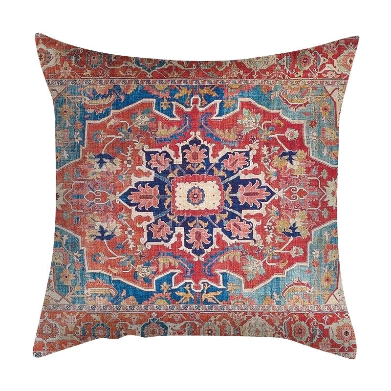 Ethnic Style Geometric Fibre Peach Skin Pillow Cases