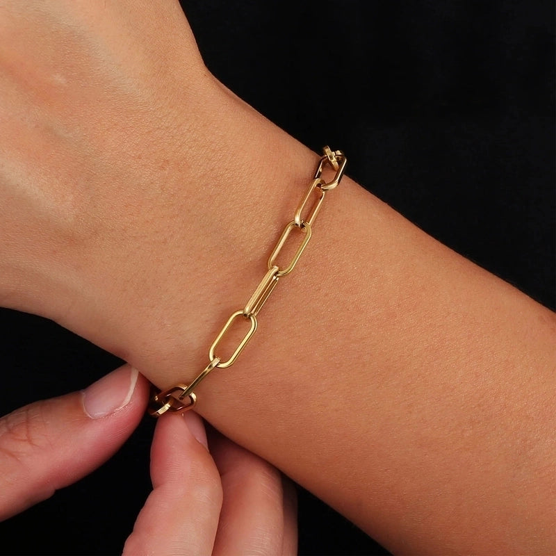 Minimalist Geometric 316L Stainless Steel  18K Gold Plated Bracelets In Bulk