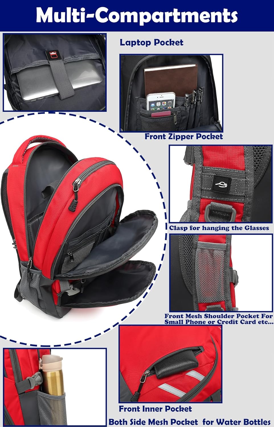 ProEtrade Backpack Bookbag for College Laptop Travel,Fit Laptop Up to 15.6 inch with USB Charging Port Multi Compartment Anti theft, Gift for Women Men (Galaxy)