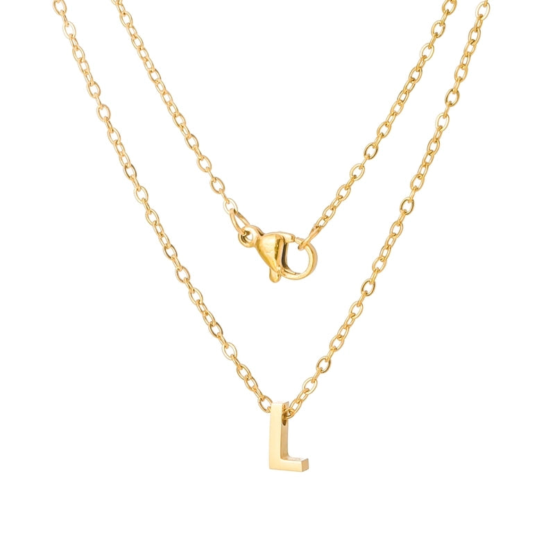 Titanium Steel Minimalist Plating Letter None Necklace