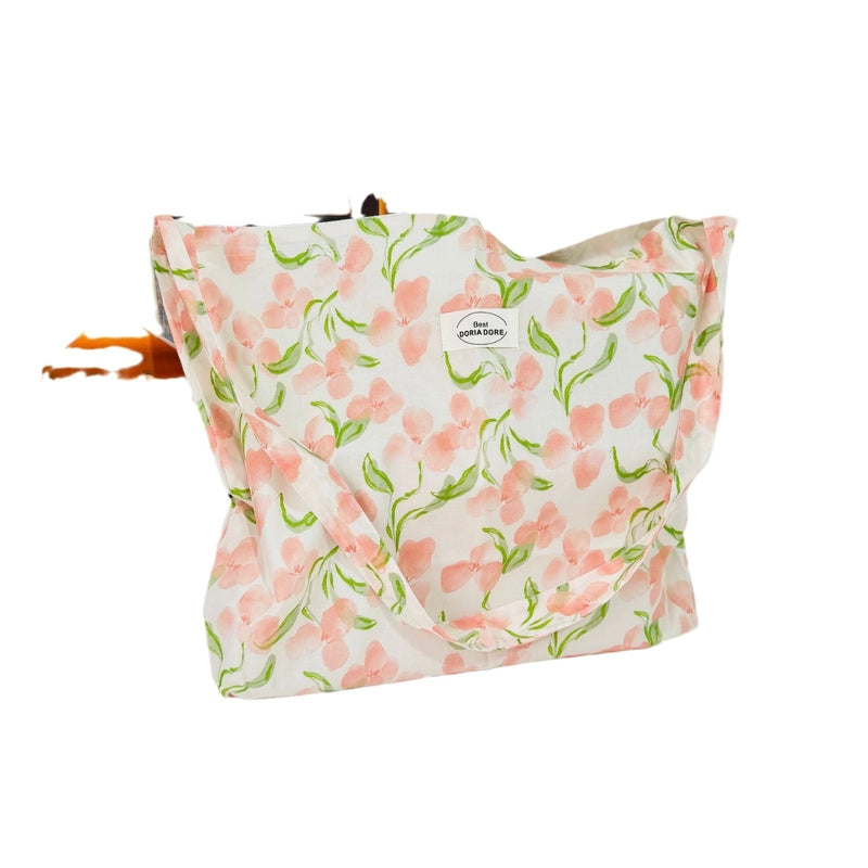 New Niche Design Floral Shoulder Bag Crossbody Bag Women's Fresh Sweet Street Large Capacity Handbag Trendy