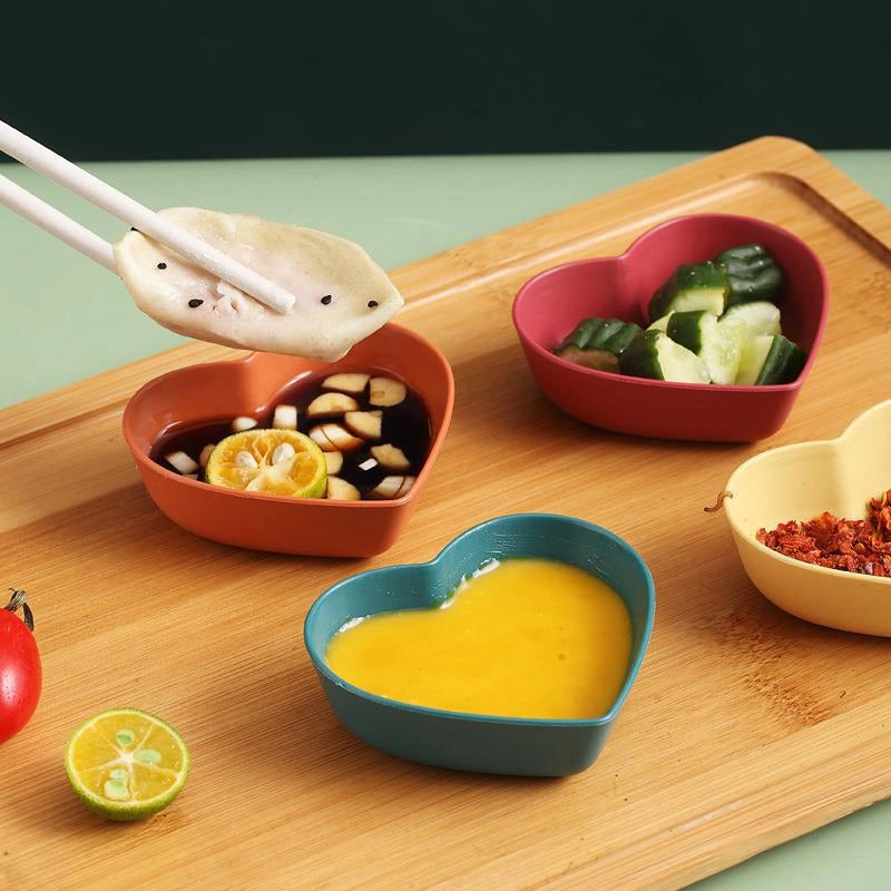 Younis Home Kitchen Wheat Straw Seasoning Dish Creative Plastic Round Salted Vegetable Dish Dip Dish Snack Dish