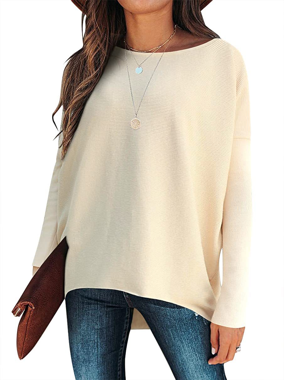 ✨Hot Sale 49% OFF⭐women's Irregular Oversized Dolman Sleeve Knitted Pullover (Free Shipping)