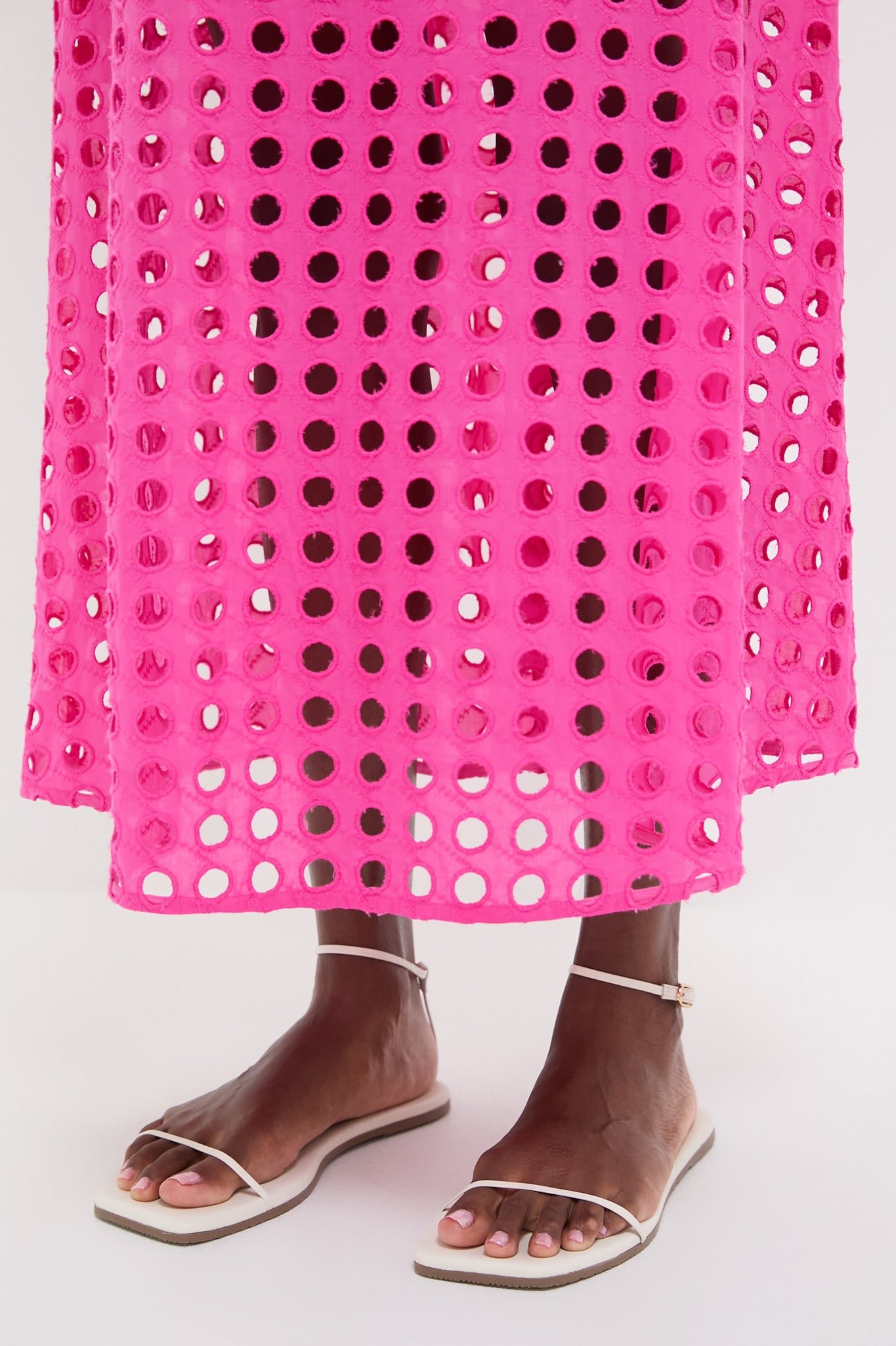 Hot Pink Cotton Eyelet Eve Skirt