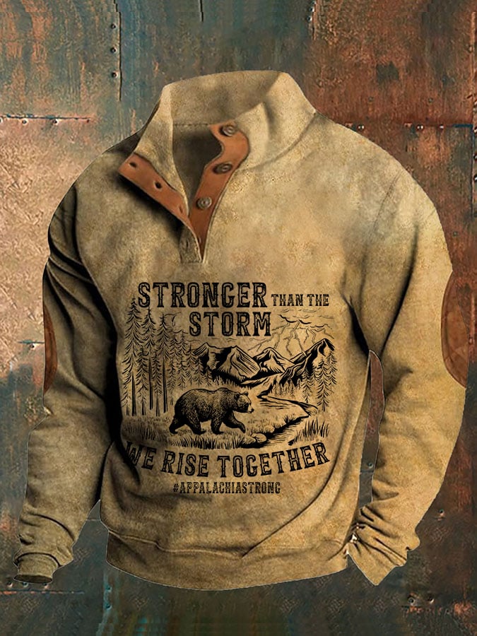 Stronger Than The Storm We Rise Together Print Sweatshirt