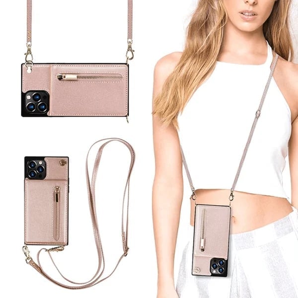 (2023 HOT SALE )Crossbody Wallet iPhone Case-Credit Card Holder
