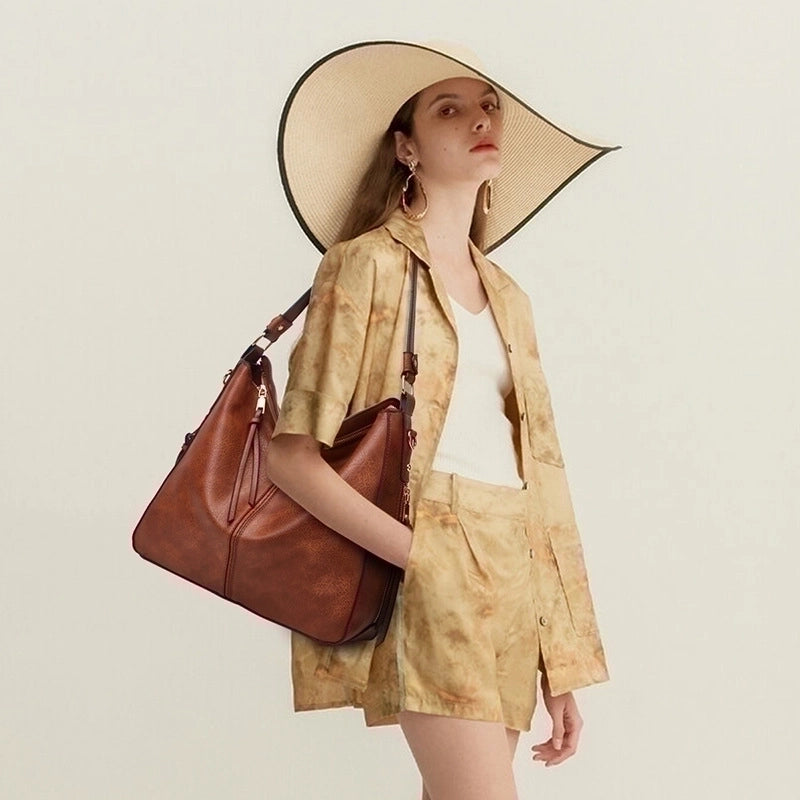 Women's Medium All Seasons Pu Leather Fashion Tote Bag