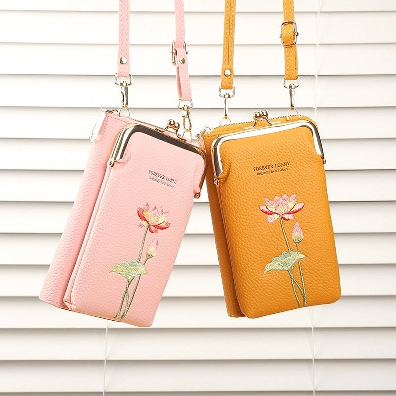 Women's All Seasons Pu Leather Vintage Style Phone Wallets