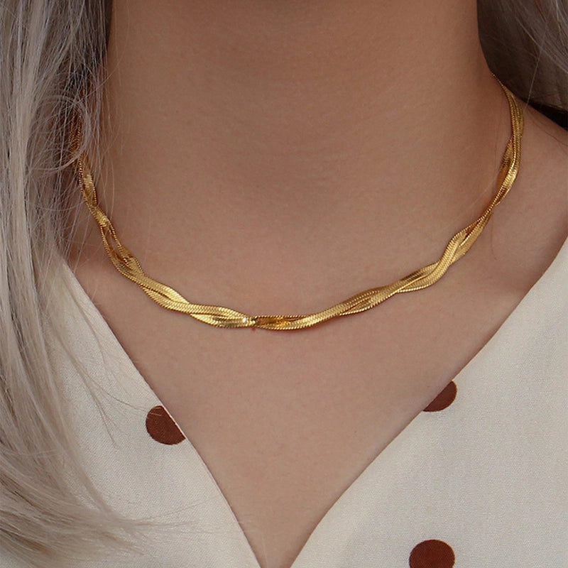 Minimalist Classic Style Solid Color 304 Stainless Steel Stainless Steel Necklaces