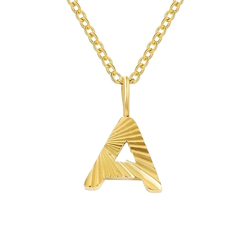 Minimalist Letter Stainless Steel Pendant Necklace In Bulk
