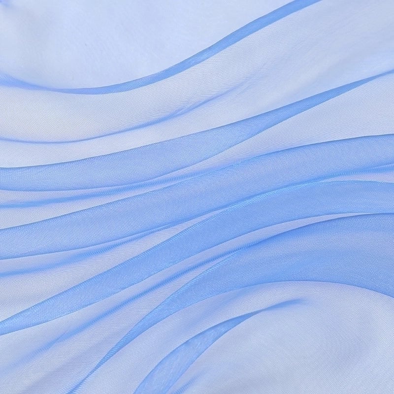 Unisex Basic Minimalist Solid Color Organza Silk Scarf
