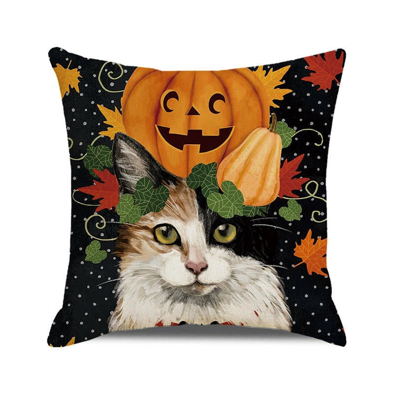 Halloween Cartoon Style Letter Dog Cat PP Cotton Couch & Sofa Decor