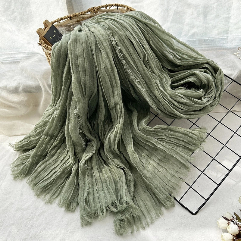 Women's Casual Minimalist Solid Color Viscose Fiber Scarf