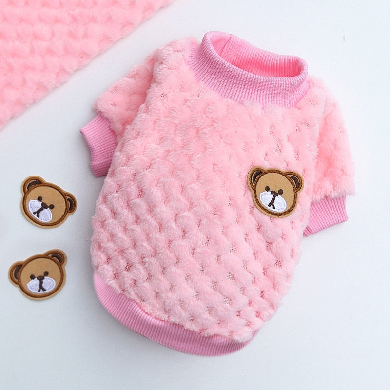 Bear Embroidery Dog Vest