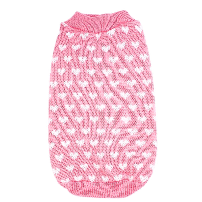 Cute Yarn Heart Shape Pet Clothing