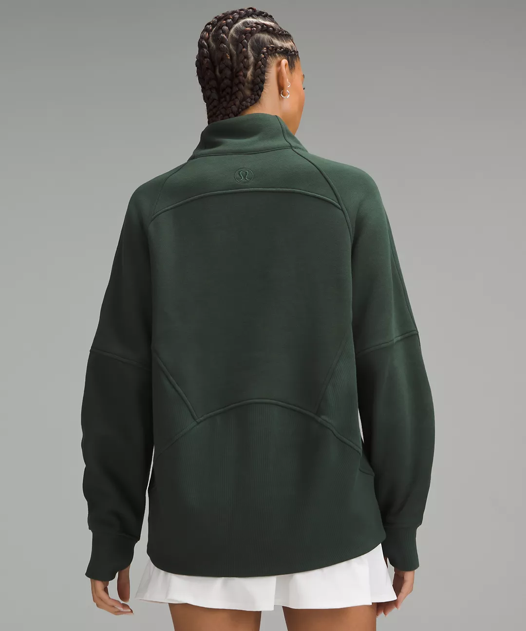 Scuba Oversized Funnel-Neck Half Zip Long