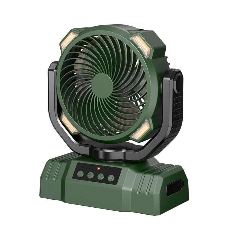 10000mAh Rechargeable Portable Camping Fan with LED Light