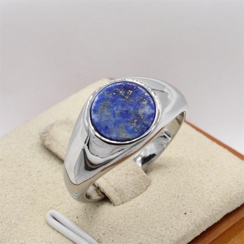 Retro Round Titanium Steel Rings