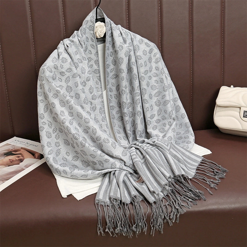 Women's Elegant Basic Solid Color Polyester Shawl