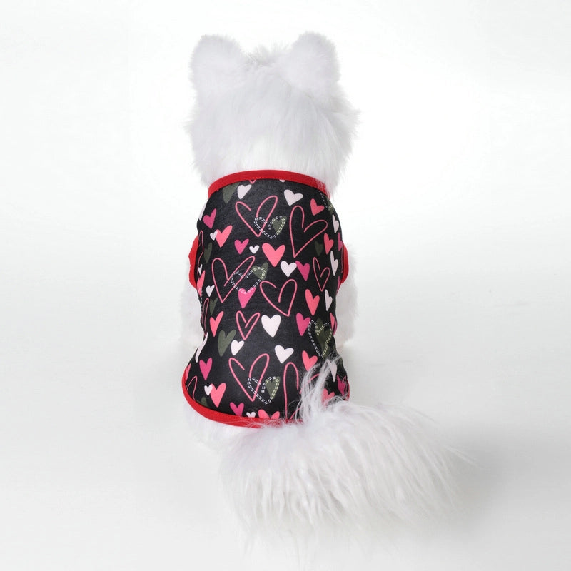 Sweet Polyester Valentine'S Day Heart Shape Wings Pet Clothing