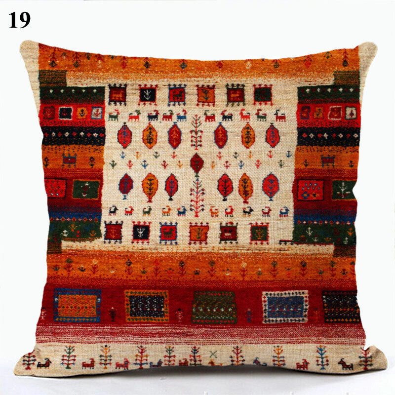 Ethnic Boho Mandala Print Linen Throw Pillow Case Sofa Cushion Cover Home Decor！