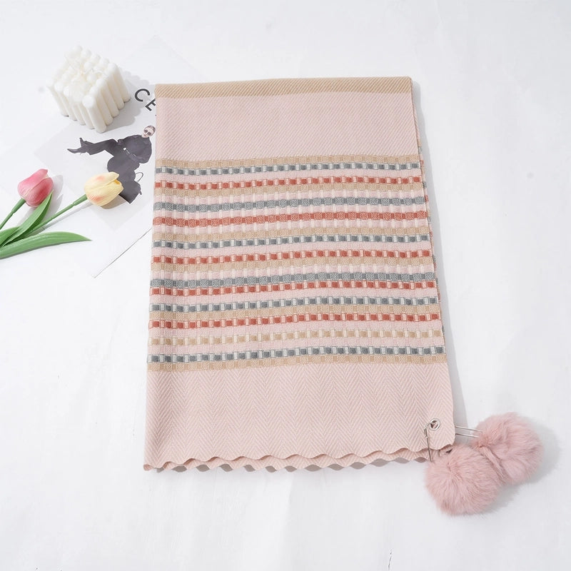Women's Lady Streetwear Plaid Imitation Cashmere Scarf