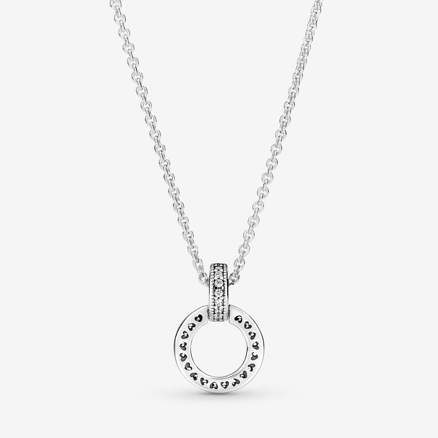 Pandora Double Circle Pendant & Necklace