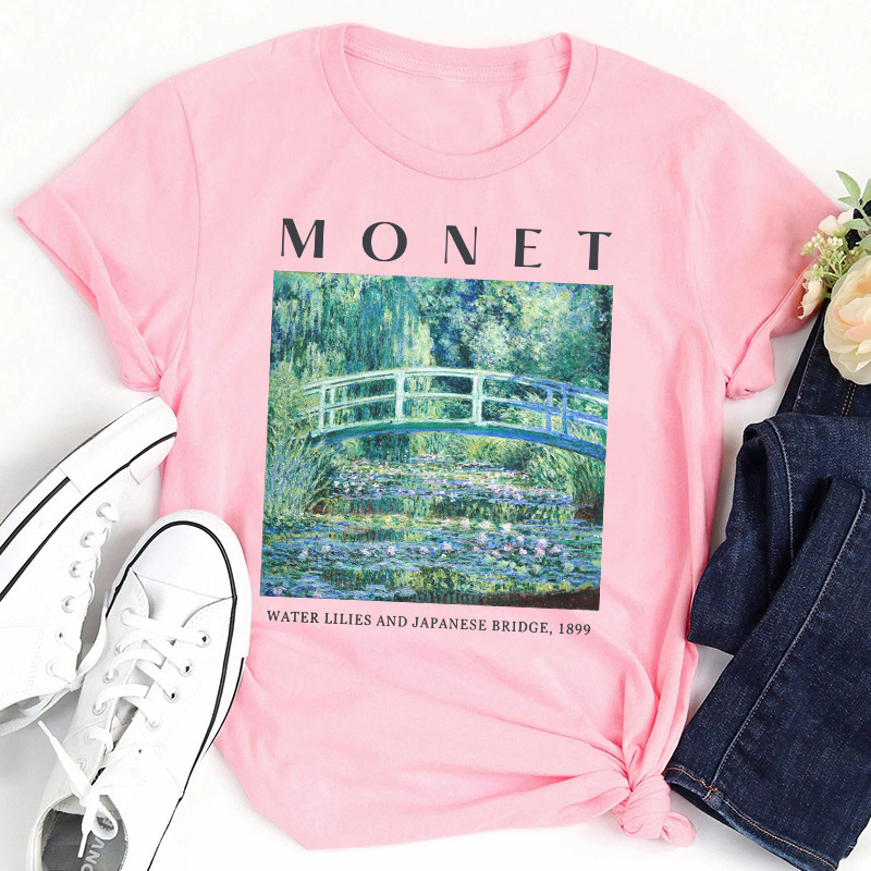 Monet Water Lilies And Japanese Bridge 1899 Teacher T-Shirt