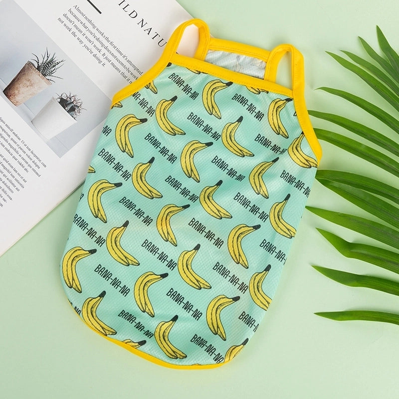 Cute Sweet Polyester Cartoon Fruit Pet Clothing