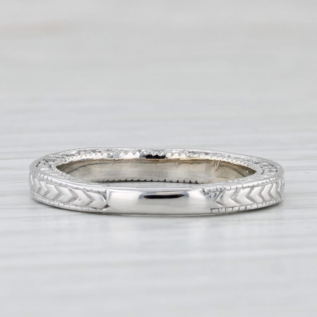 0.32ctw Diamond Wedding Band 14k White Gold Size 6 Stackable Wedding Band