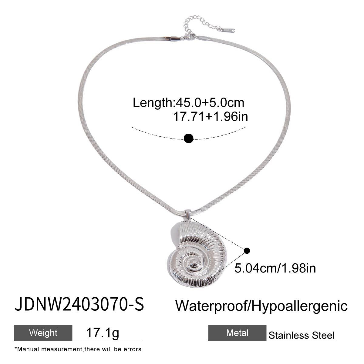 Stainless Steel Conch Necklace Accessories Women'S Summer Titanium Steel Clavicle Chain Hot Sale