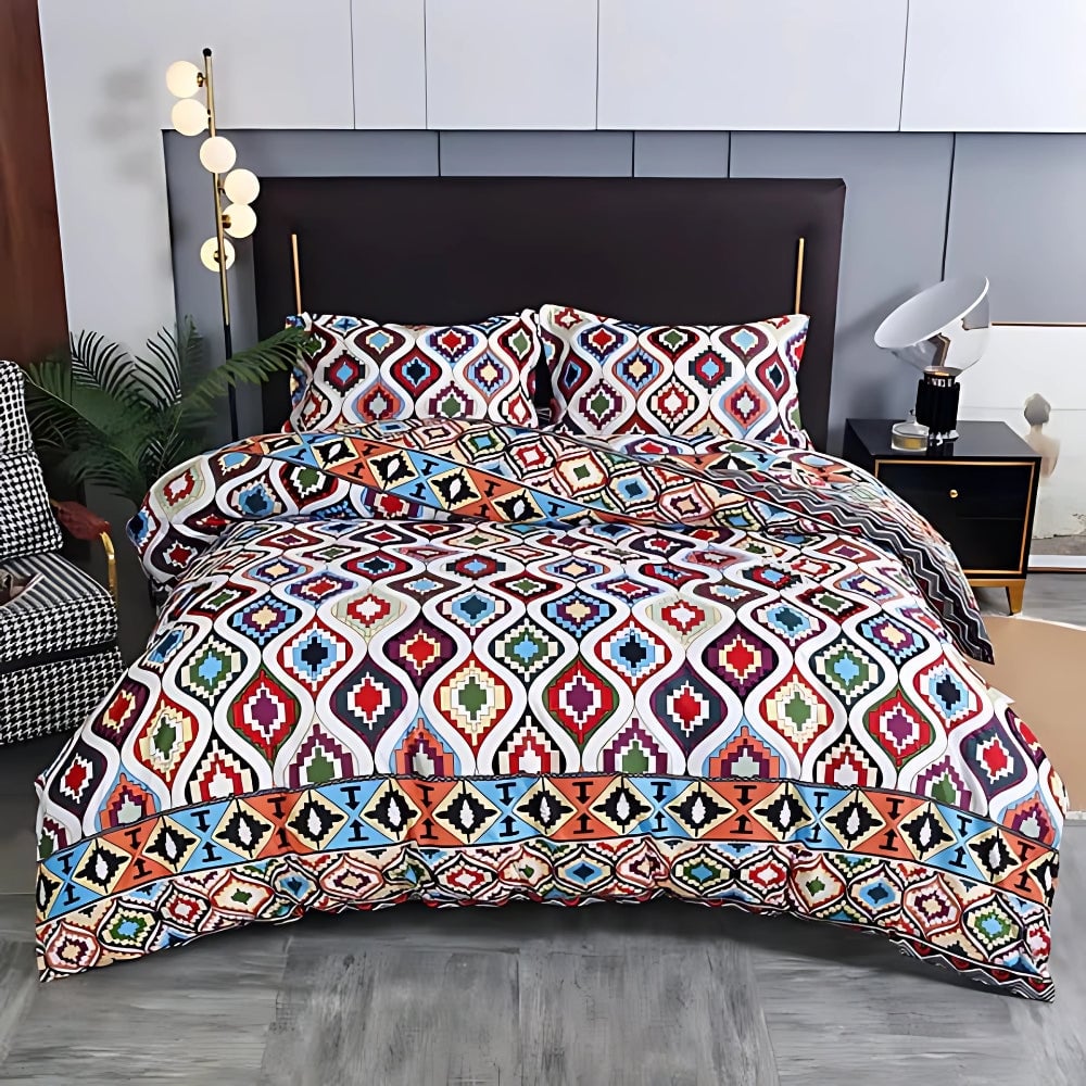Indara Boho Tribal Print Quilt Cover Set