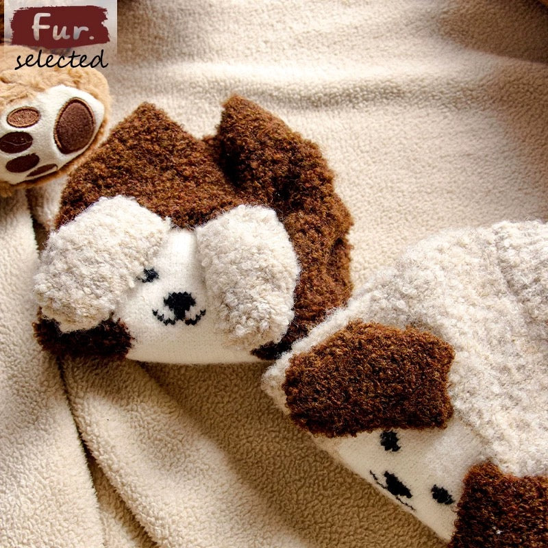 Dog Pattern Ear Decor Warm Dog Sweater