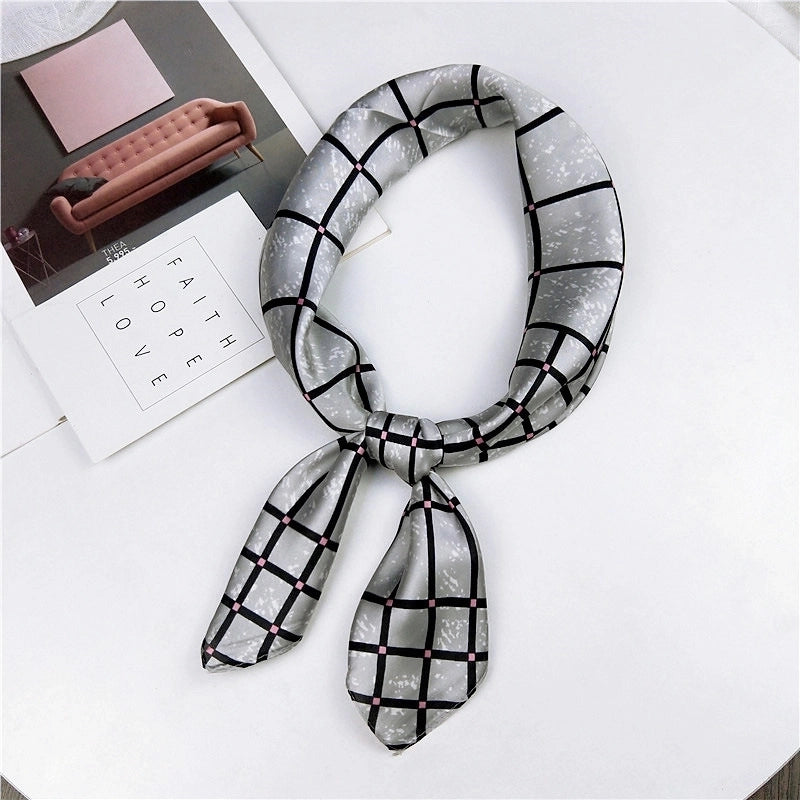 Alloy Scarf (1 Scallop Floral Blue)