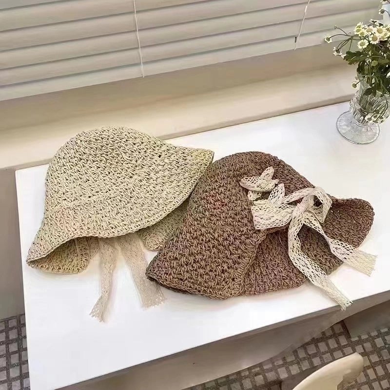 Women's Vacation Minimalist Bow Knot Big Eaves Sun Hat