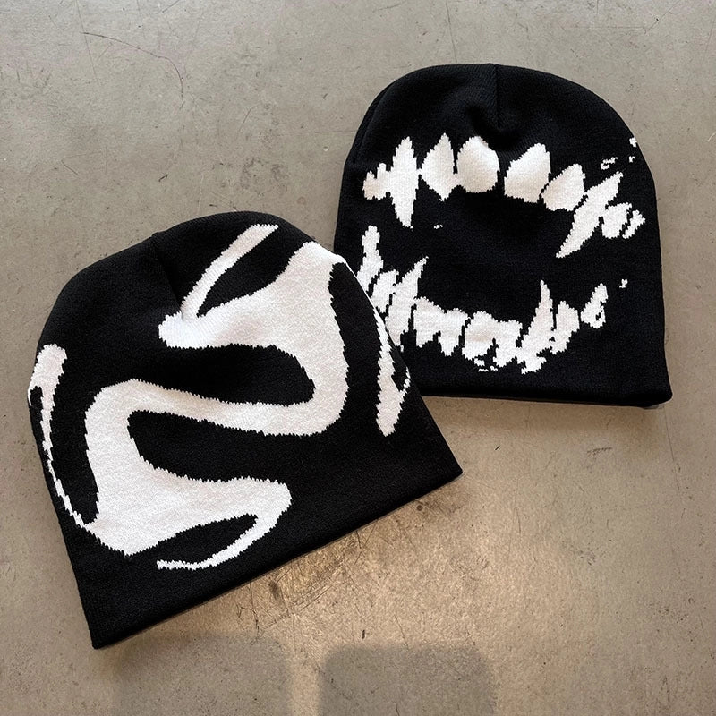 Unisex Hip-Hop Minimalist Color Block Eaveless Wool Cap