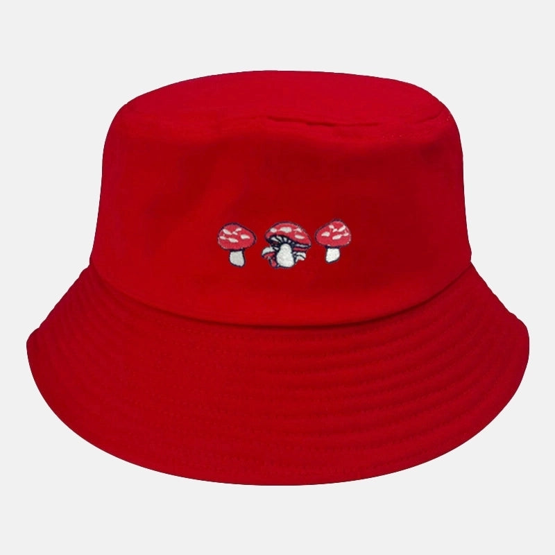 Unisex Basic Minimalist Mushroom Curved Eaves Bucket Hat