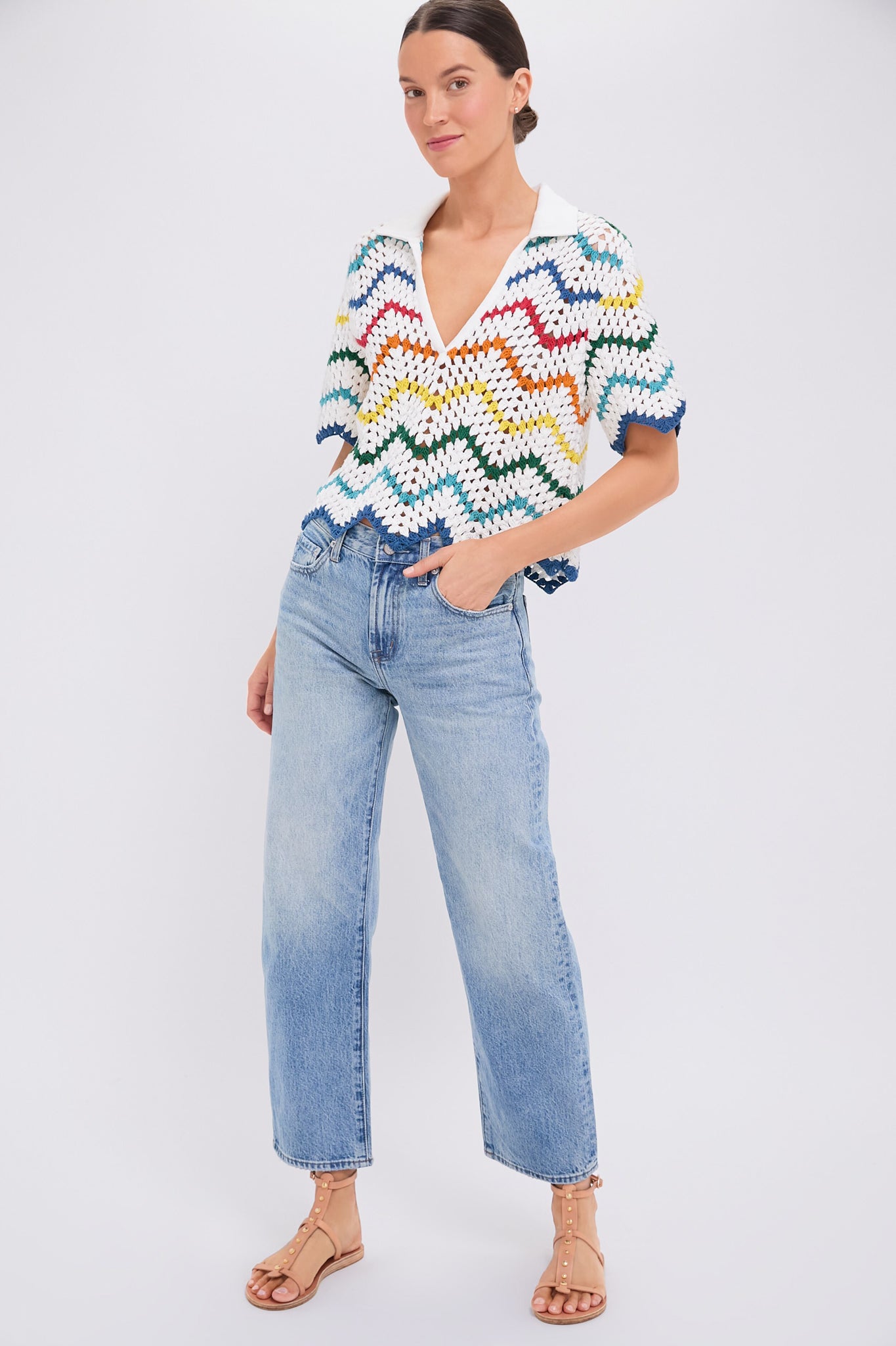 Bowie Lexi Mid Rise Bowed Straight