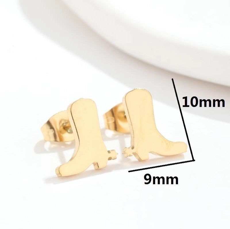 Fashion Cactus Sun Stainless Steel Plating Hollow Out Ear Studs 1 Pair