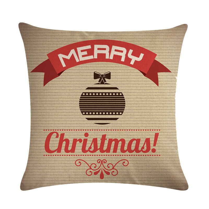 18 Cojines Merry Xmas Couch Throw Pillow Cover Case Home Sofa Decor Pillowslip