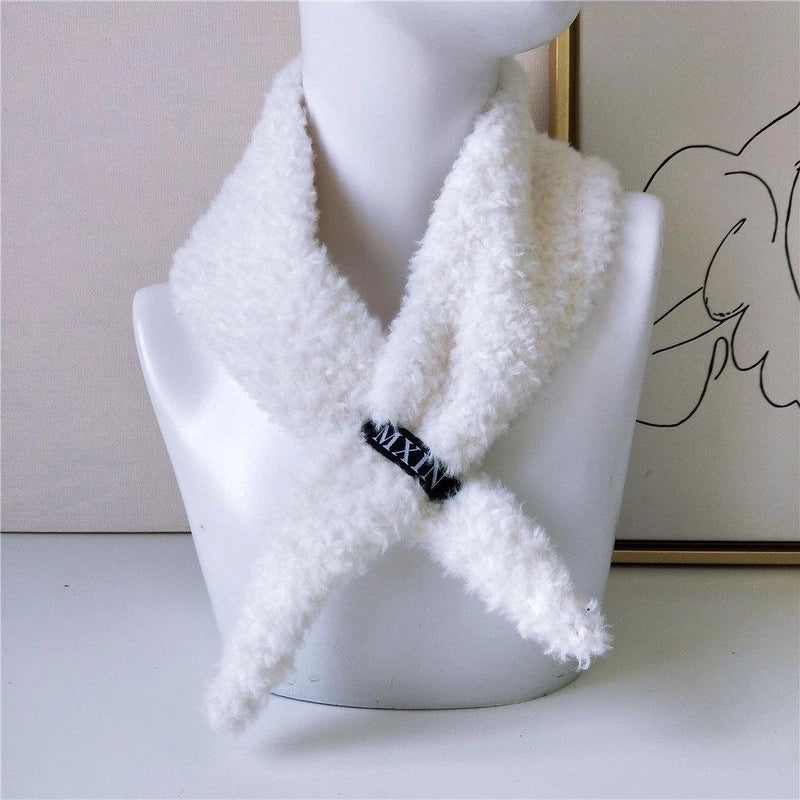 Women'S Sweet Solid Color Patchwork Scarf