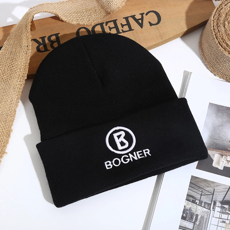Autumn And Winter Melon Skin Knitted Pullover Cap Wool Hat Tide Brand Warm Ski Hat Sample Custom Custom