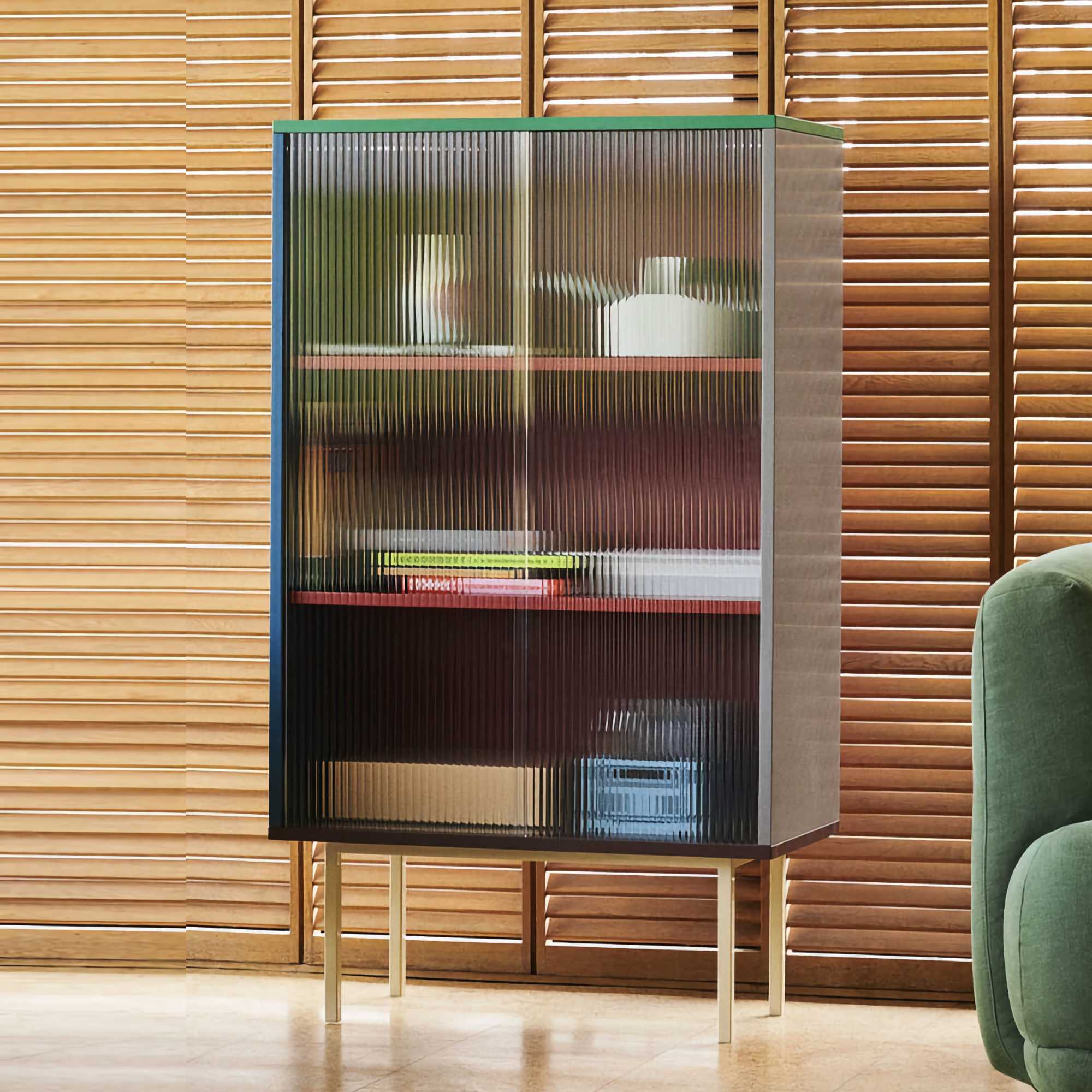 Color Cabinet Tall with Glass Doors. Multi