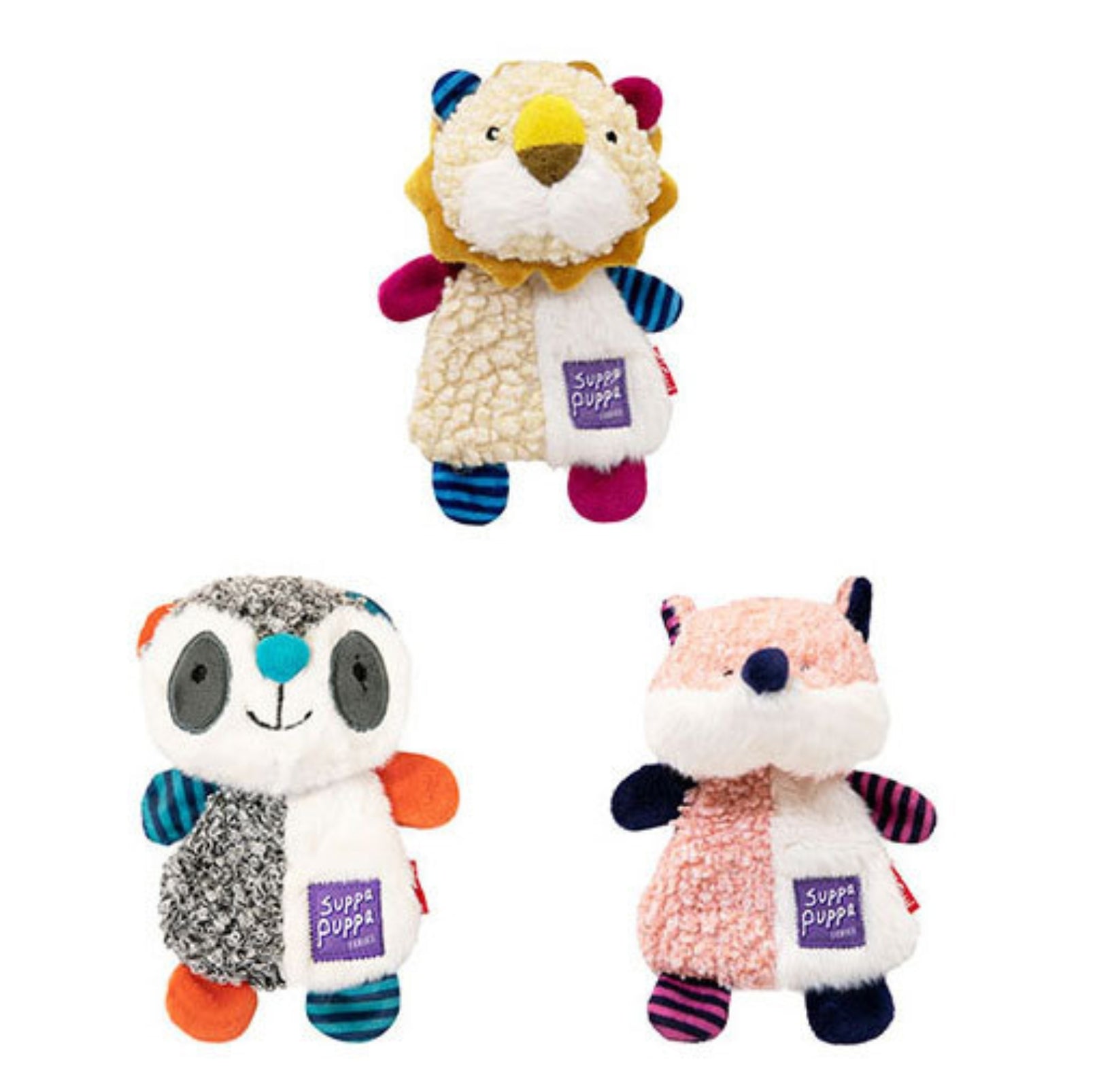 GiGwi Plush Knit - Squeaky and Crackling Interactive Dog Toy