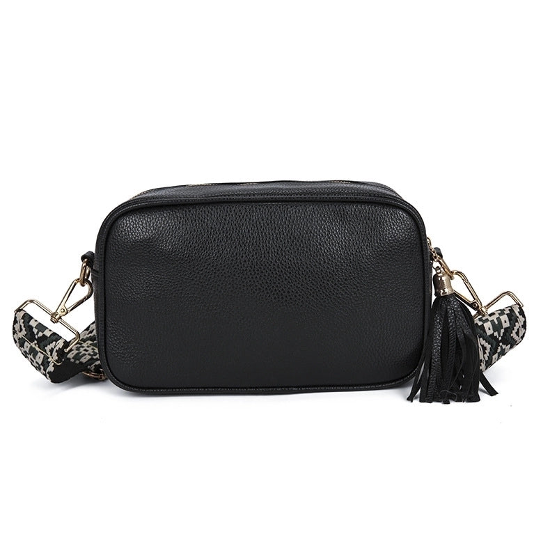 Women's Medium Pu Leather Solid Color Elegant Classic Style Square Zipper Shoulder Bag Crossbody Bag Square Bag